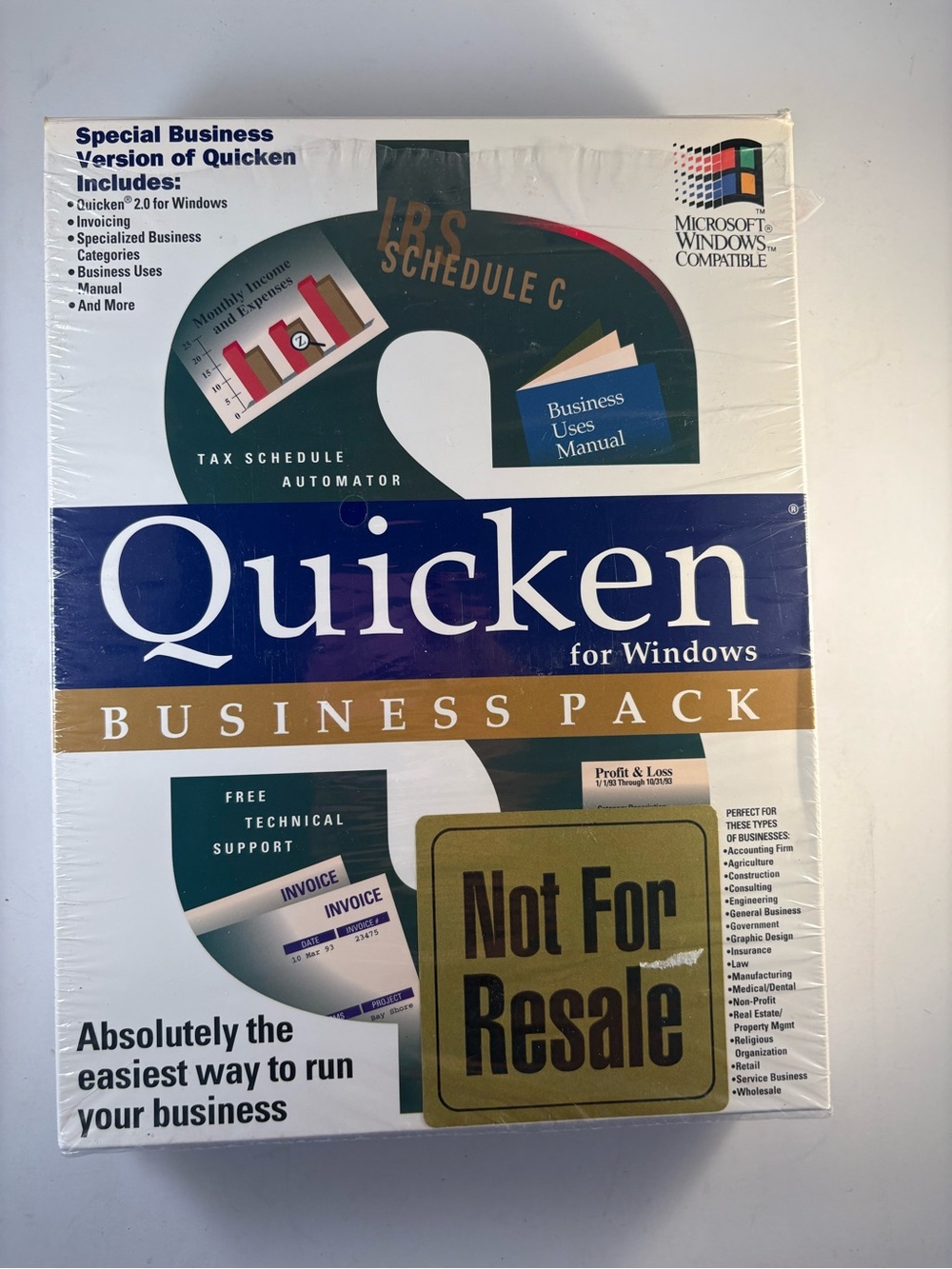 Intuit Quicken Business Pack Version 2.0 For Windows Floppy Disks 1993 Untested